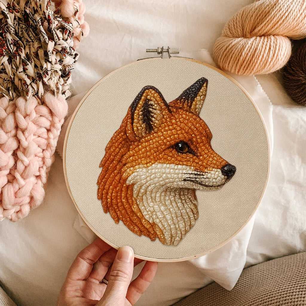 Rubbyoo Bead Embroidery Kit - Charming Fox | Diy Animal Needlework | Fox Lover Gifts - image 7
