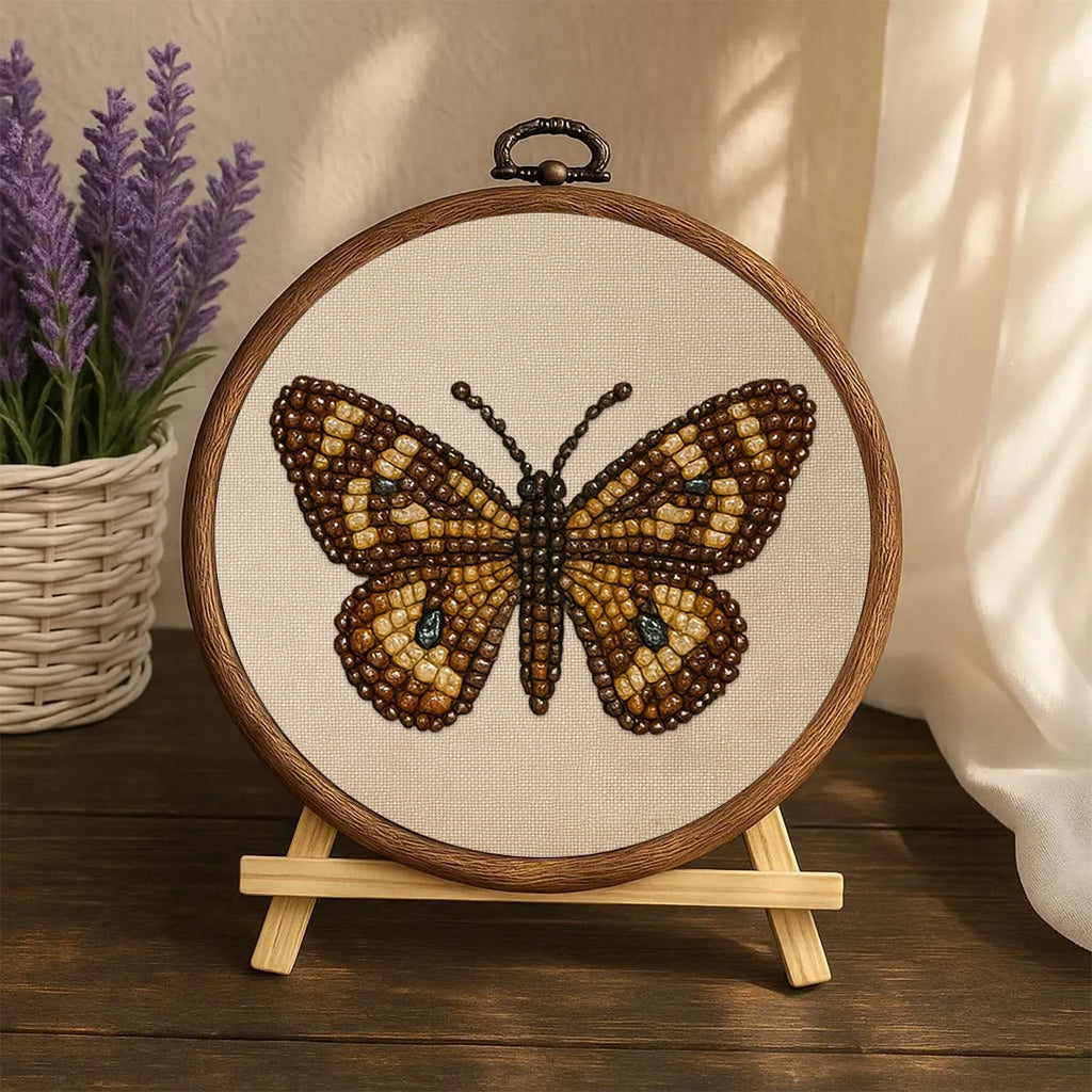 Rubbyoo Bead Embroidery Kit - Aesthetic Butterfly | Handmade Insect Craft  | Diy Birthday Gift Ideas  - image 1