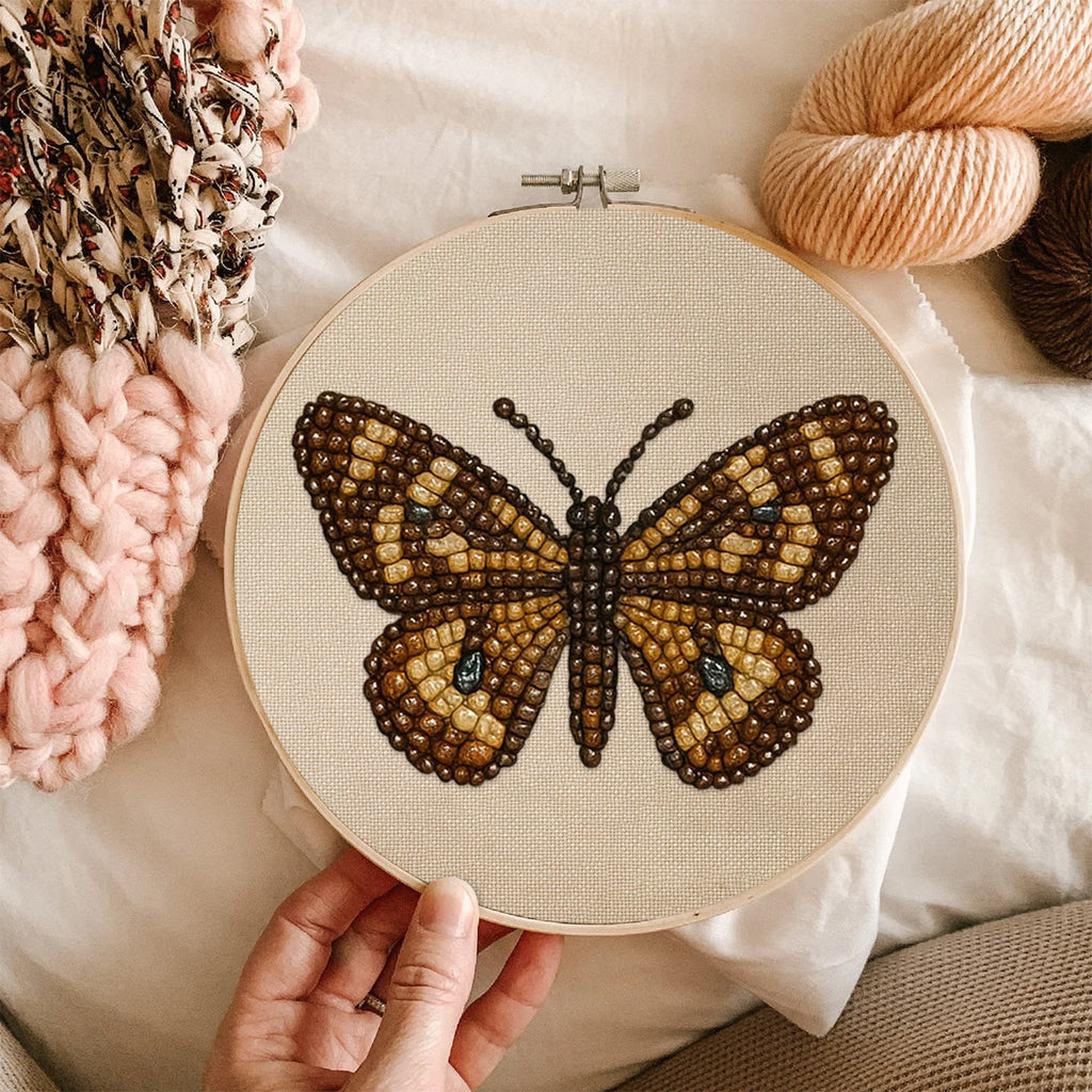 Rubbyoo Bead Embroidery Kit - Aesthetic Butterfly | Handmade Insect Craft  | Diy Birthday Gift Ideas  - image 6