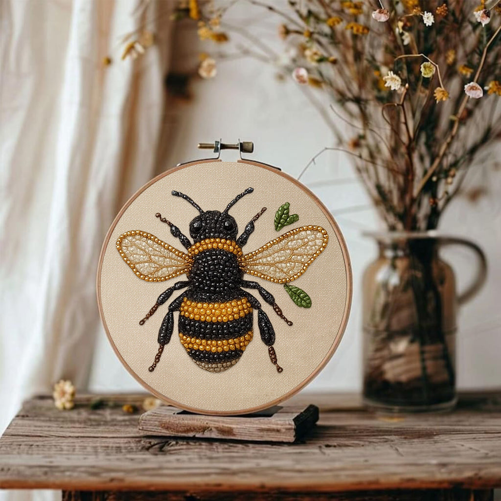 Rubbyoo Bead Embroidery Kit - Flying Bee | Diy Insects Craft | Handmade Decorative Art - image 9