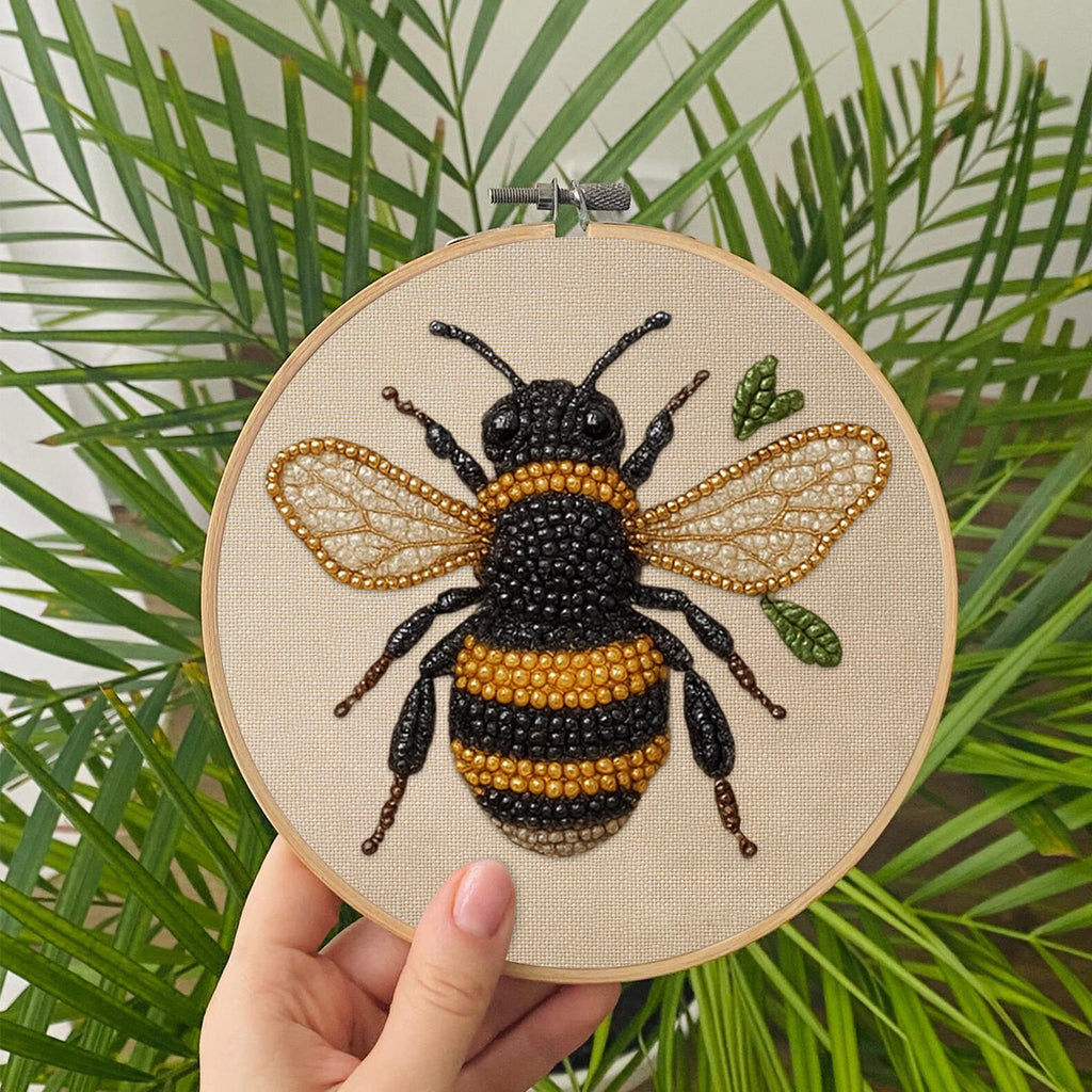 Rubbyoo Bead Embroidery Kit - Flying Bee | Diy Insects Craft | Handmade Decorative Art - image 7
