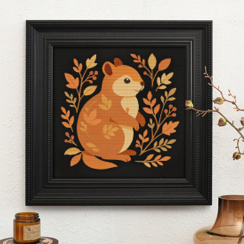  Cross Stitch Kit - Fall Squirrel | Halloween Autumn Craft |  Diy Animals Needlepoint - image 9