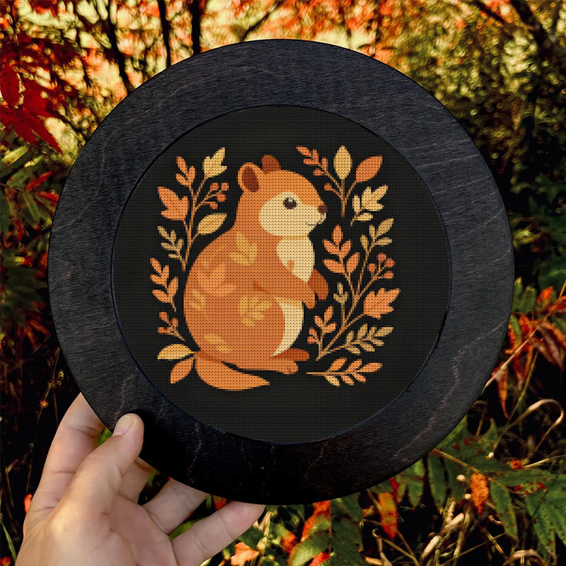  Cross Stitch Kit - Fall Squirrel | Halloween Autumn Craft |  Diy Animals Needlepoint - image 8