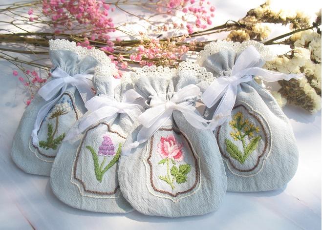 Embroidery Mini Drawstring Pouch Kit | Unique Floral Craft | Perfect Birthday Gift For Her - image 12