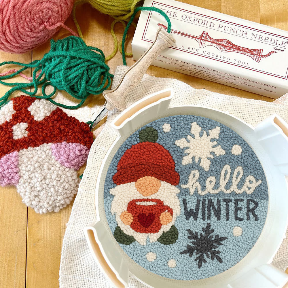 Winter Gnome Punch Needle Kit - Diy Christmas Handicraft | Unique Winter Decoration  - image 9