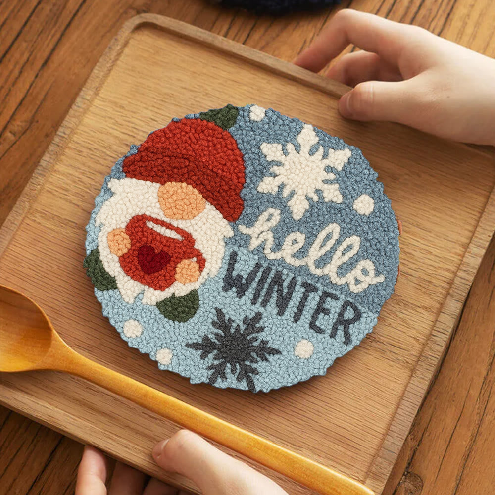 Winter Gnome Punch Needle Kit - Diy Christmas Handicraft | Unique Winter Decoration  - image 10