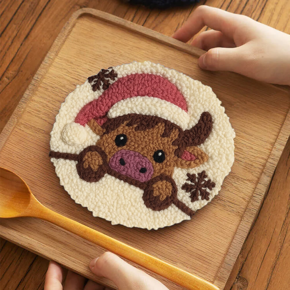 Adorable Cow Punch Needle Kit - Lovely Animal Craft | Christmas Decorative Artwork - image 10