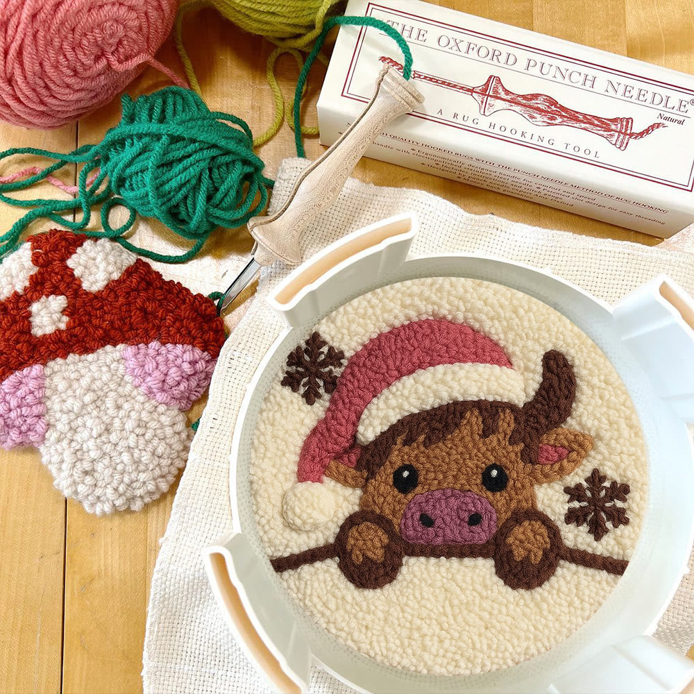Adorable Cow Punch Needle Kit - Lovely Animal Craft | Christmas Decorative Artwork - image 6