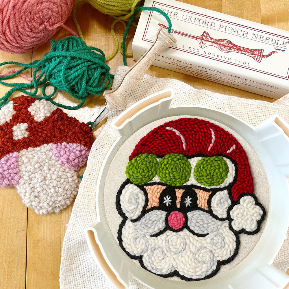  Santa Claus Punch Needle Kit - Adorable Christmas Craft | Perfect Handmade Holiday Gift - image 6