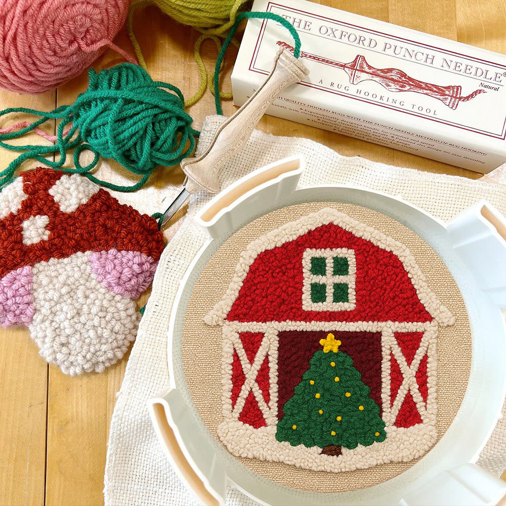 Christmas House Punch Needle Kit - Personalized Holiday Ornament | Home Hanging Art - image 9