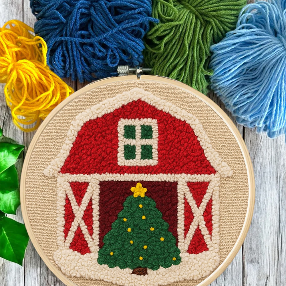 Christmas House Punch Needle Kit - Personalized Holiday Ornament | Home Hanging Art - image 5