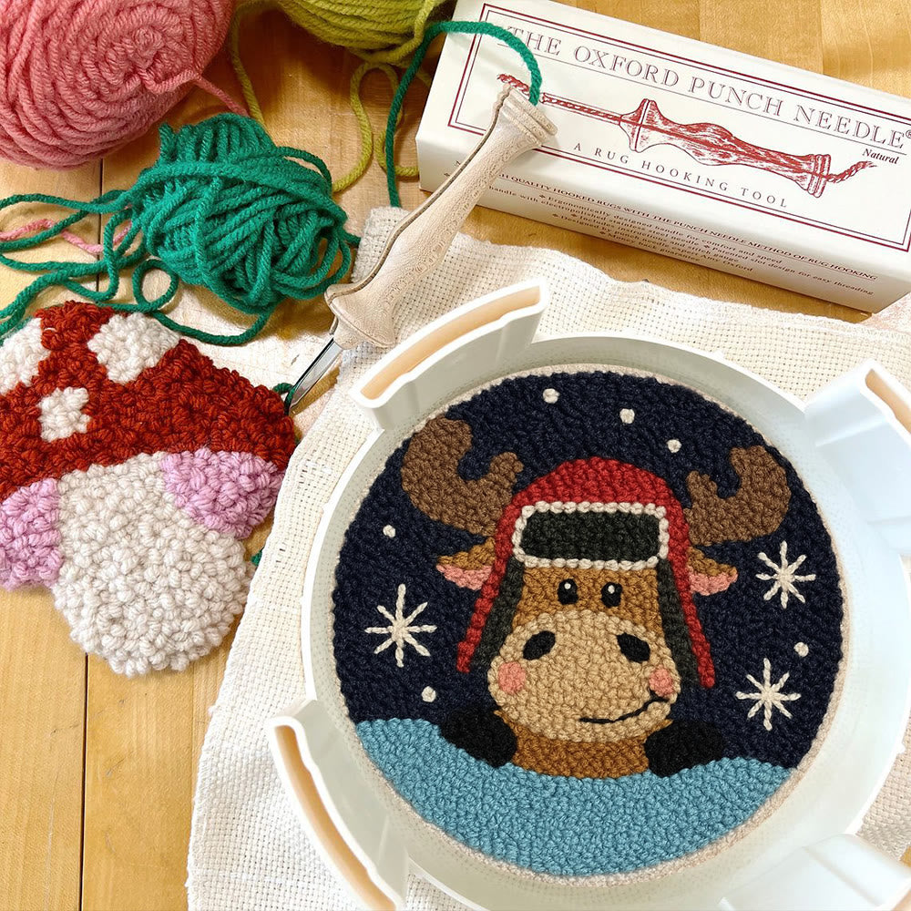  Cute Elk Punch Needle Kit - Handmade Animal Art | Perfect Holiday Gift - image 5