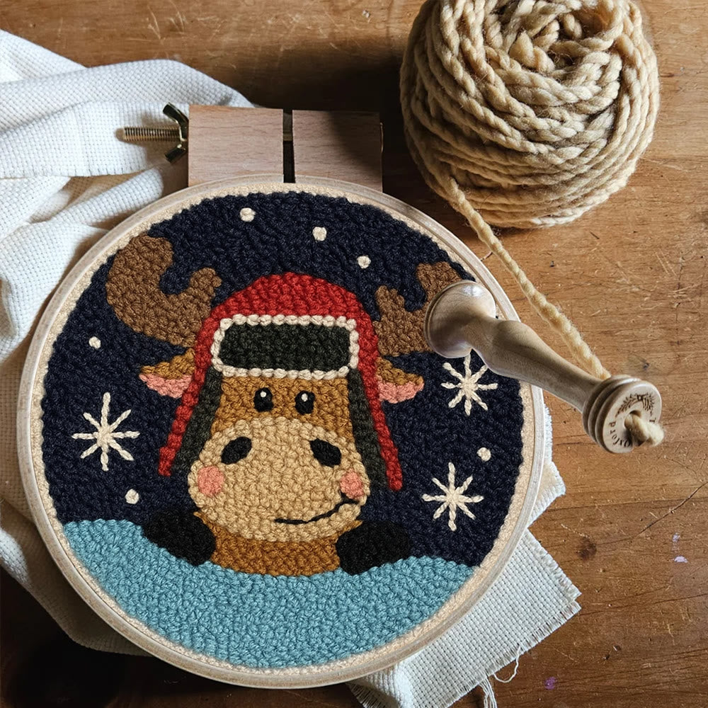  Cute Elk Punch Needle Kit - Handmade Animal Art | Perfect Holiday Gift - image 8