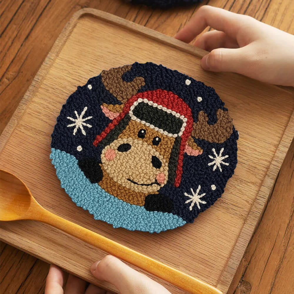  Cute Elk Punch Needle Kit - Handmade Animal Art | Perfect Holiday Gift - image 11