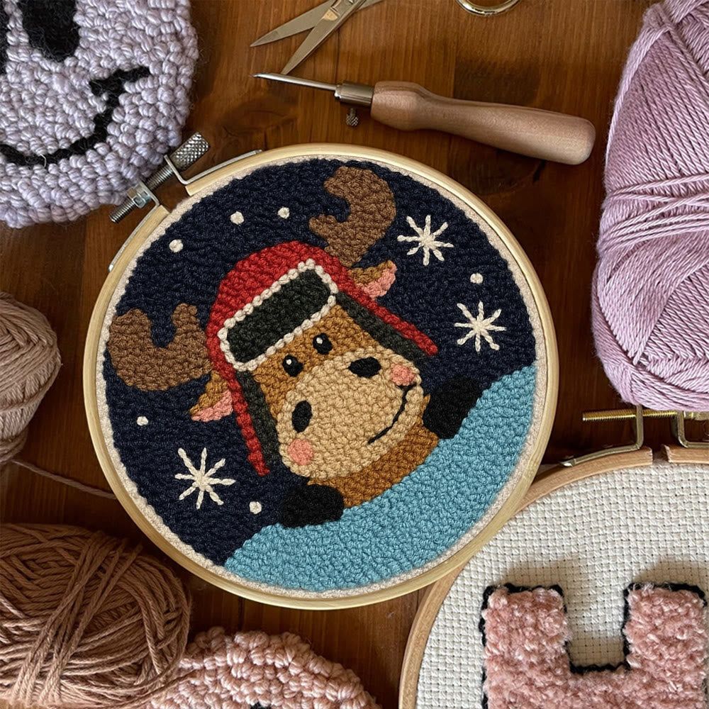  Cute Elk Punch Needle Kit - Handmade Animal Art | Perfect Holiday Gift - image 7