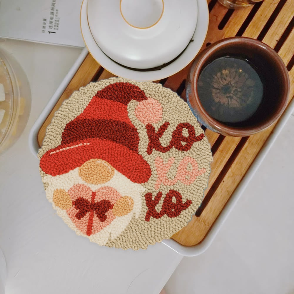 Happy Gnome Punch Needle Kit - Unique Christmas Craft | Handmade Decor For Home - 5 inch Coaster Kit - image 10