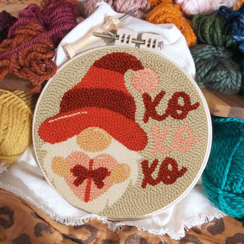 Happy Gnome Punch Needle Kit - Unique Christmas Craft | Handmade Decor For Home - image 3