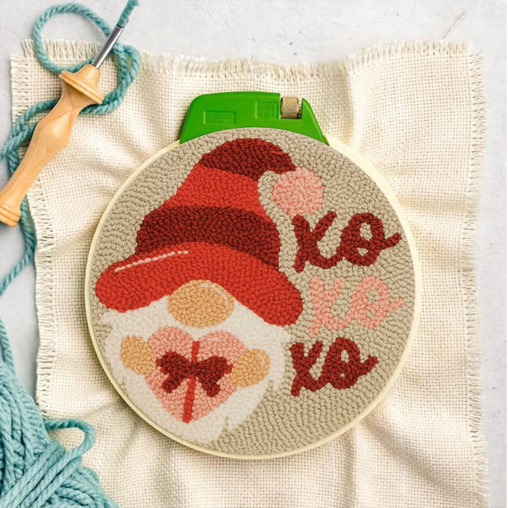 Happy Gnome Punch Needle Kit - Unique Christmas Craft | Handmade Decor For Home - image 8