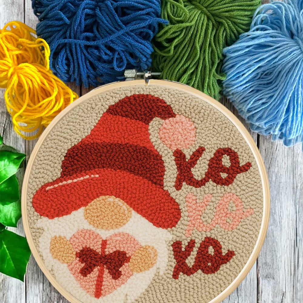 Happy Gnome Punch Needle Kit - Unique Christmas Craft | Handmade Decor For Home - image 4