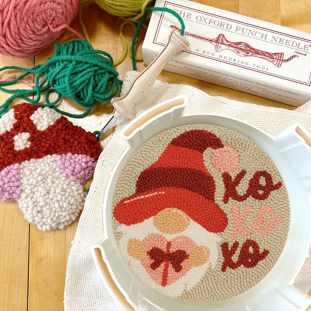 Happy Gnome Punch Needle Kit - Unique Christmas Craft | Handmade Decor For Home - image 9