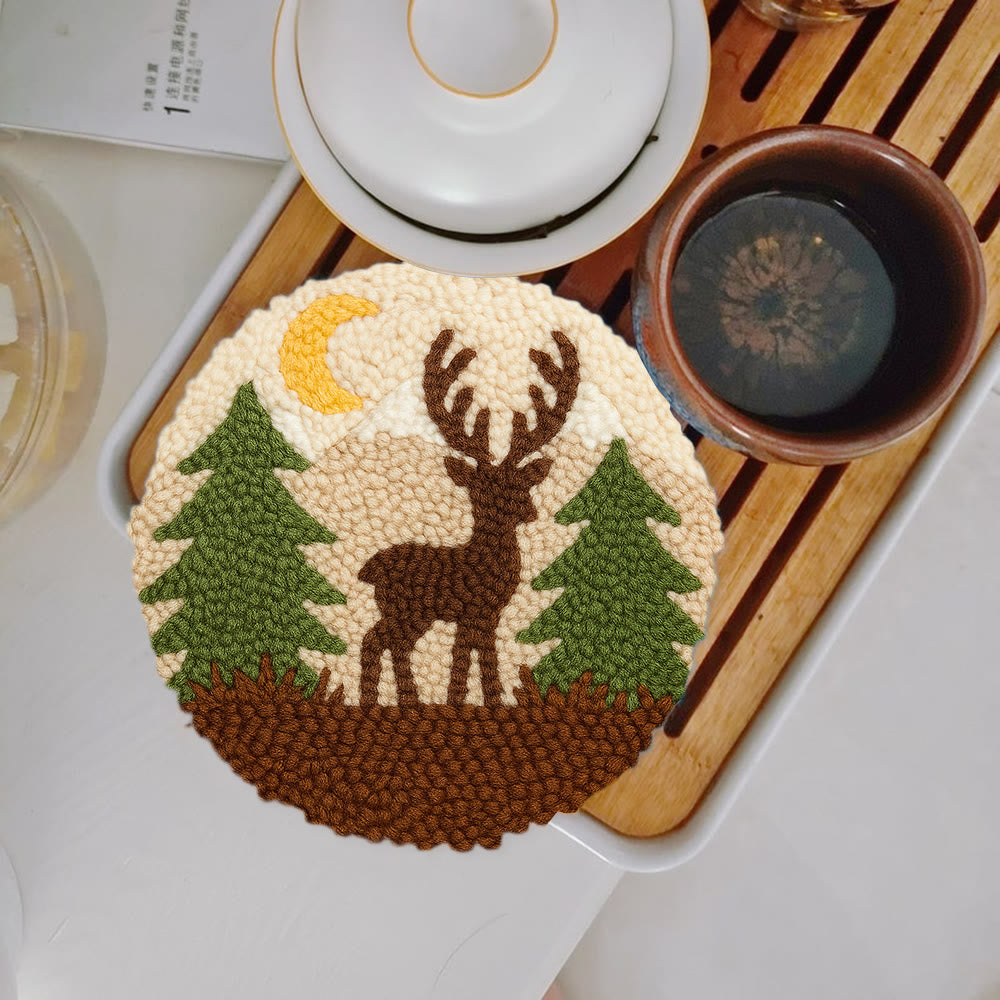 Deer In Forest Punch Needle Kit - Landscape Handmade Collection | Perfect Room Decoration - image 10