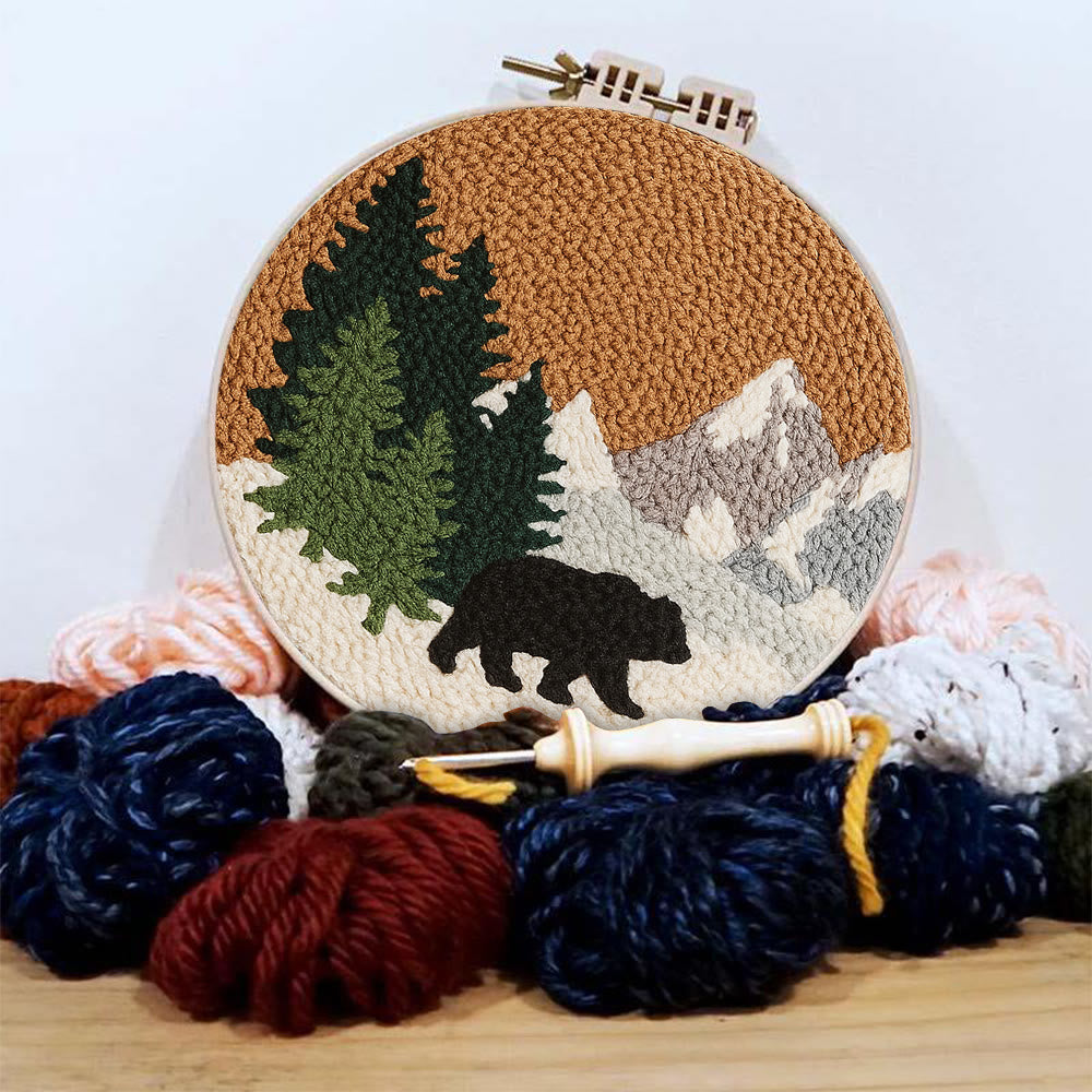 Snow Mountain Punch Needle Kit - Creative Handmade Coaster | Perfect Birthday Gift - image 4