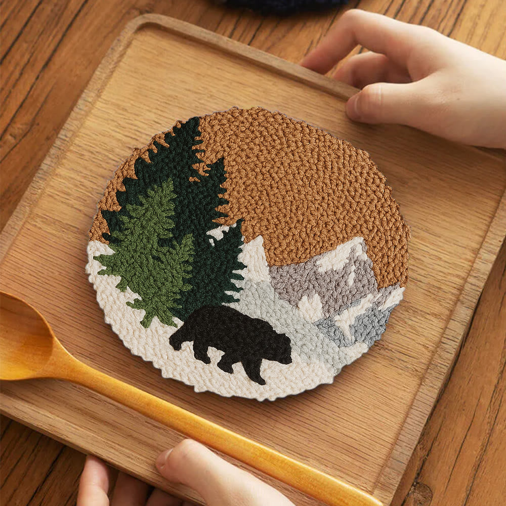 Snow Mountain Punch Needle Kit - Creative Handmade Coaster | Perfect Birthday Gift - image 9