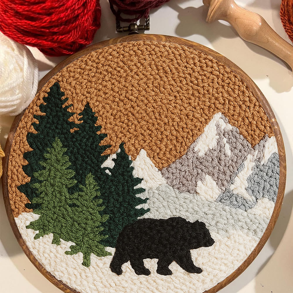 Snow Mountain Punch Needle Kit - Creative Handmade Coaster | Perfect Birthday Gift - image 2
