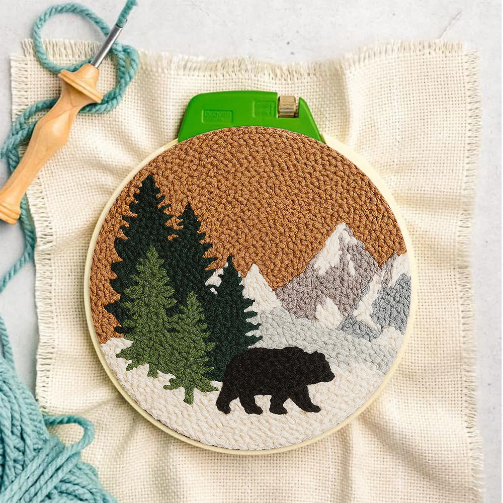 Snow Mountain Punch Needle Kit - Creative Handmade Coaster | Perfect Birthday Gift - image 7