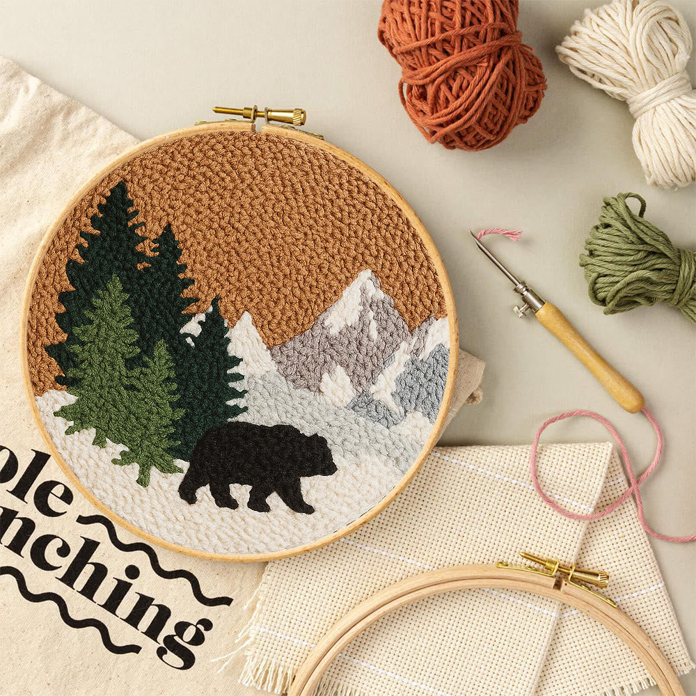 Snow Mountain Punch Needle Kit - Creative Handmade Coaster | Perfect Birthday Gift - image 8