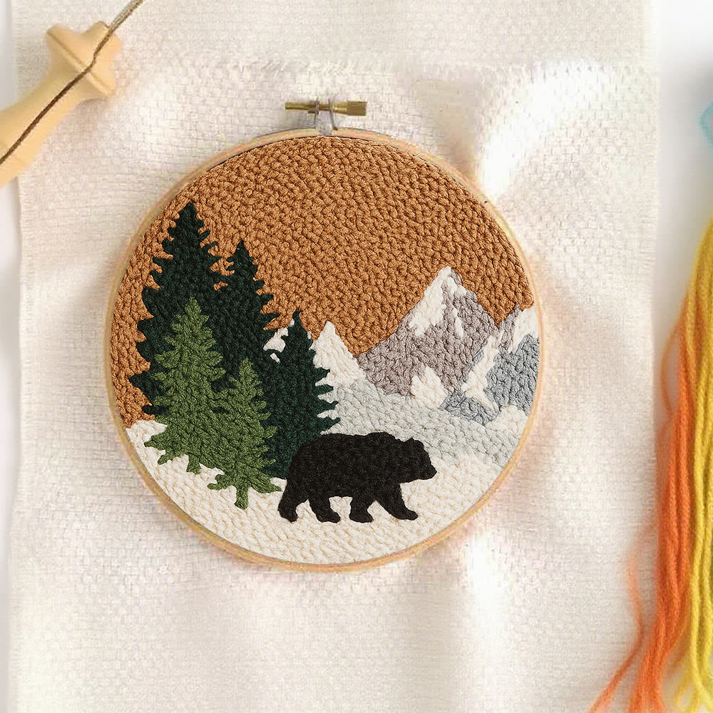 Snow Mountain Punch Needle Kit - Creative Handmade Coaster | Perfect Birthday Gift - image 6