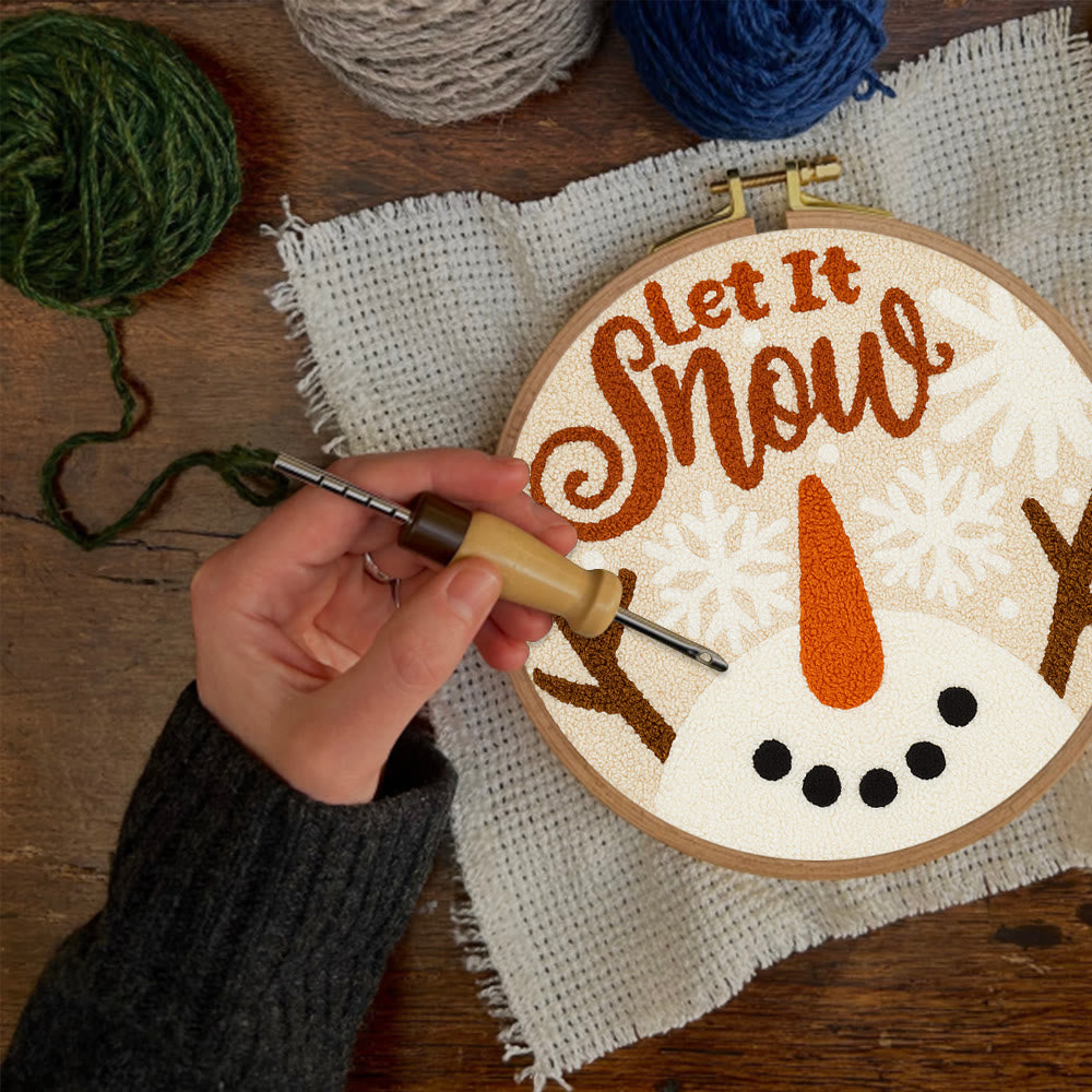 Let It Snow Punch Needle Kit - Diy Winter Handicraft | Perfect Christmas Hanging Art - image 5