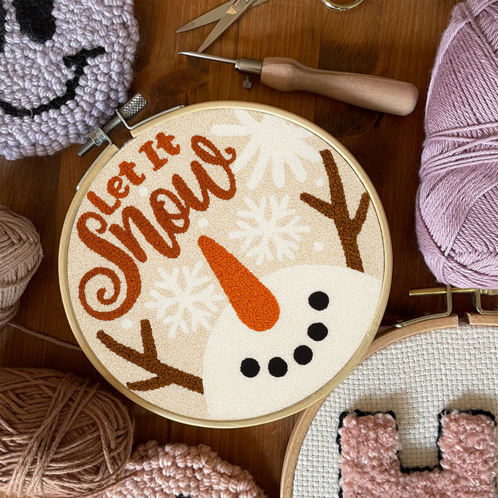 Let It Snow Punch Needle Kit - Diy Winter Handicraft | Perfect Christmas Hanging Art - image 8