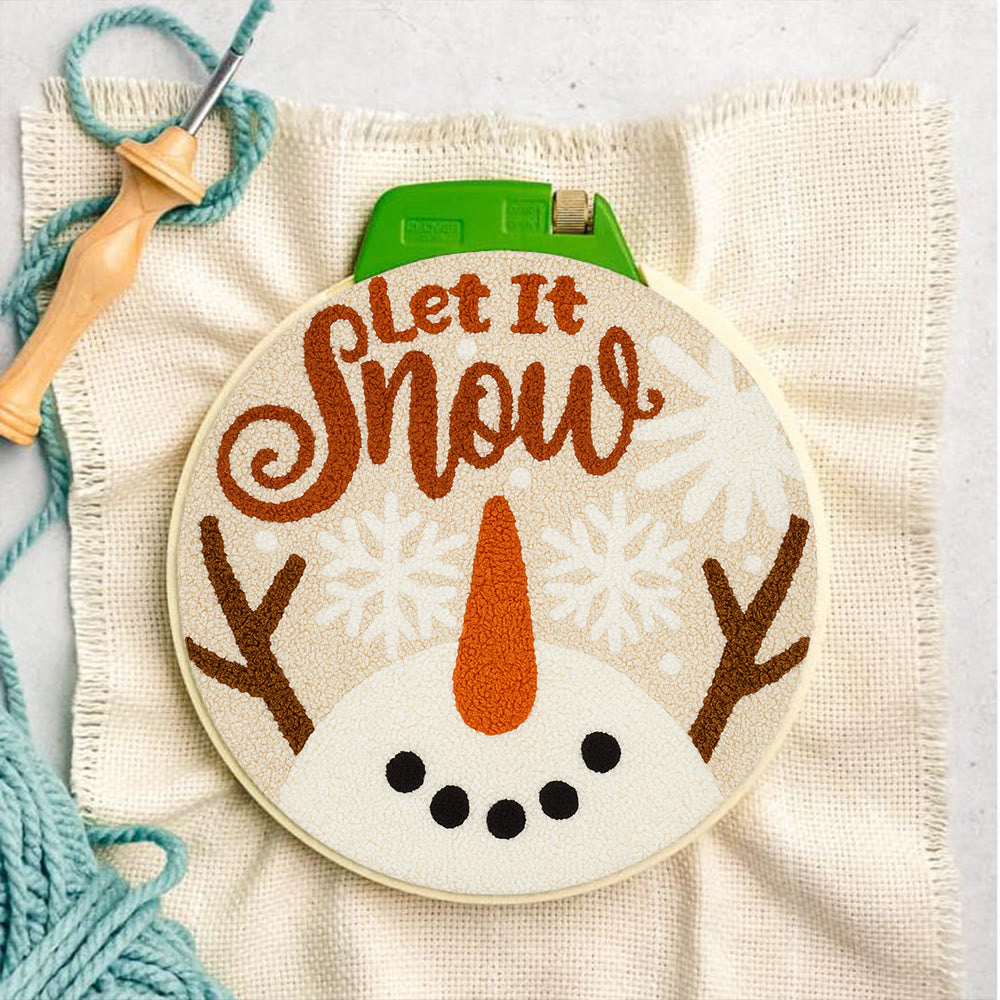Let It Snow Punch Needle Kit - Diy Winter Handicraft | Perfect Christmas Hanging Art - image 7