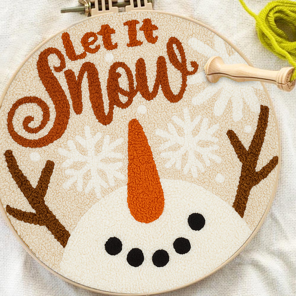 Let It Snow Punch Needle Kit - Diy Winter Handicraft | Perfect Christmas Hanging Art - image 3