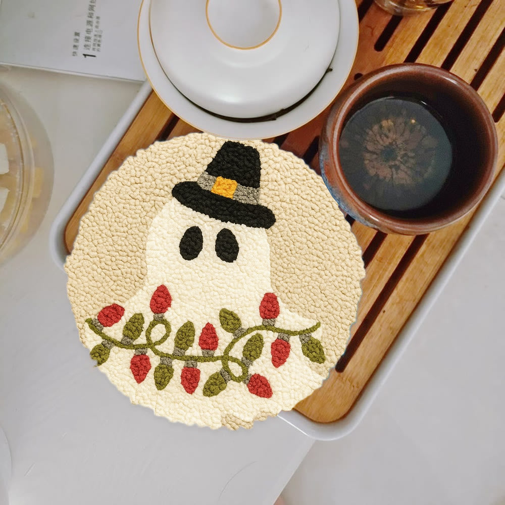 Mysterious Ghost Punch Needle Kit - Unique Christmas Craft | Nice Home Decor - 5 inch Coaster Kit - image 10