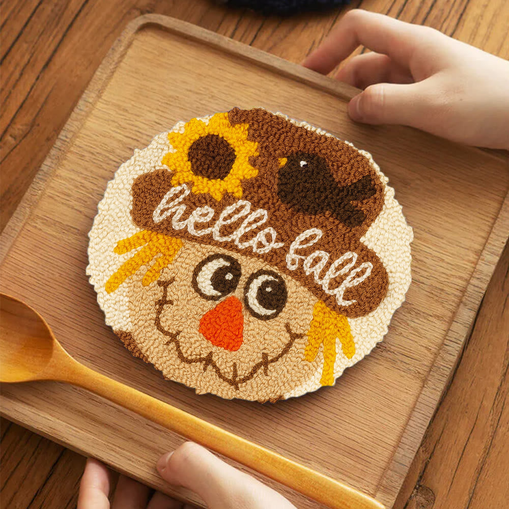 Fall Scarecrow Punch Needle Kit - Autumn Home Ornament | Diy Hanging Art - image 11
