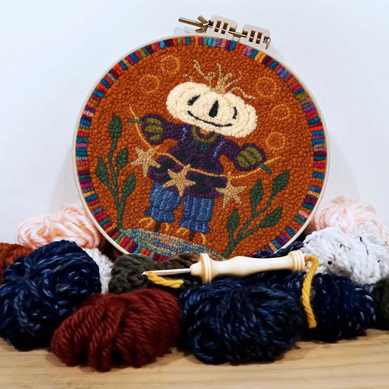 Pumpkin Scarecrow Punch Needle Kit - Creative Holiday Craft | Nice Gift For Home Decor - image 8