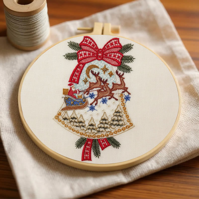 Rubbyoo Embroidery Kit - Christmas Bell | Diy Christmas Tree Hanging | Unique Holiday Decoration - image 5
