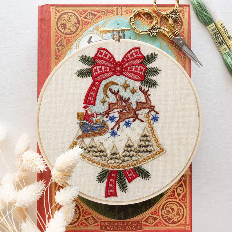 Rubbyoo Embroidery Kit - Christmas Bell | Diy Christmas Tree Hanging | Unique Holiday Decoration - image 9