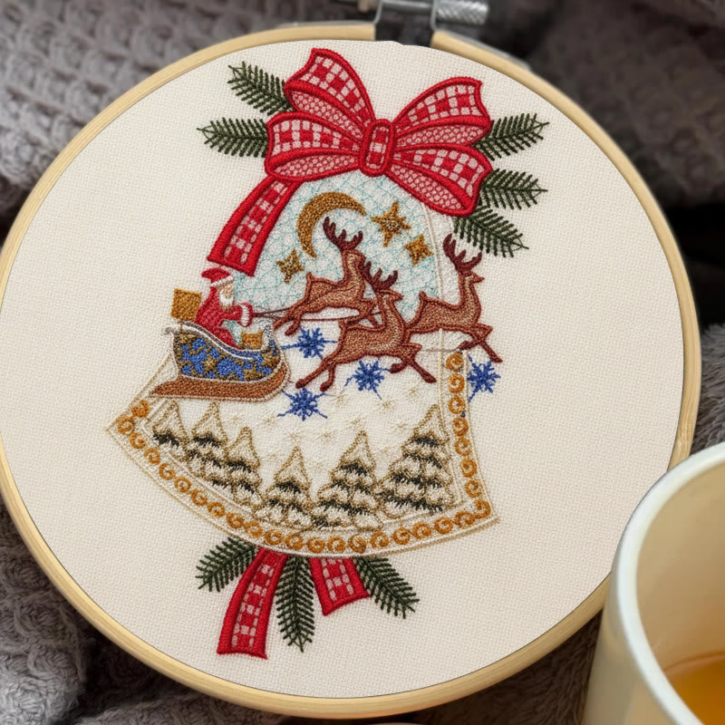 Rubbyoo Embroidery Kit - Christmas Bell | Diy Christmas Tree Hanging | Unique Holiday Decoration - image 4