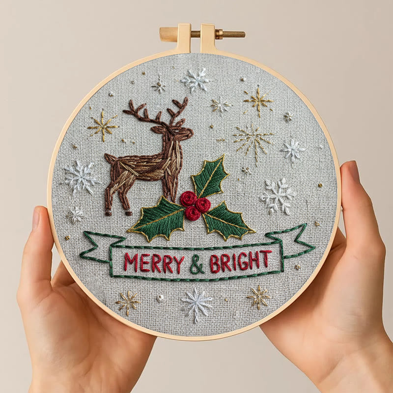 Rubbyoo Embroidery Kit - Christmas Deer | Unique Stitch Art | Christmas Crafts For Decoration  - image 6