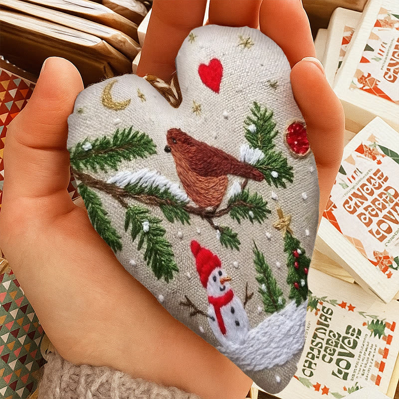 Rubbyoo Heart Embroidery Kit - Snowy Night | Diy Christmas Tree Ornament | Nice Handmade Collection  - image 7