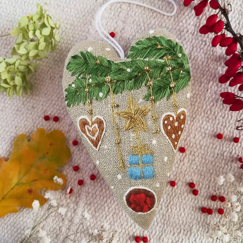 Rubbyoo Heart Embroidery Kit - Christmas Gift | Christmas Heart Stitch | Diy Holiday Collection - image 7