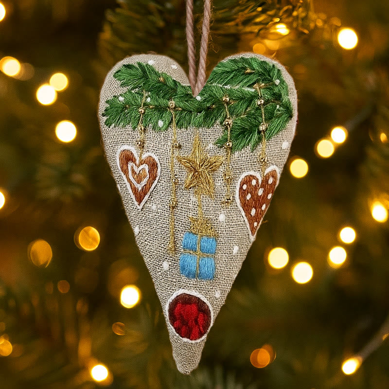 Rubbyoo Heart Embroidery Kit - Christmas Gift | Christmas Heart Stitch | Diy Holiday Collection - image 5