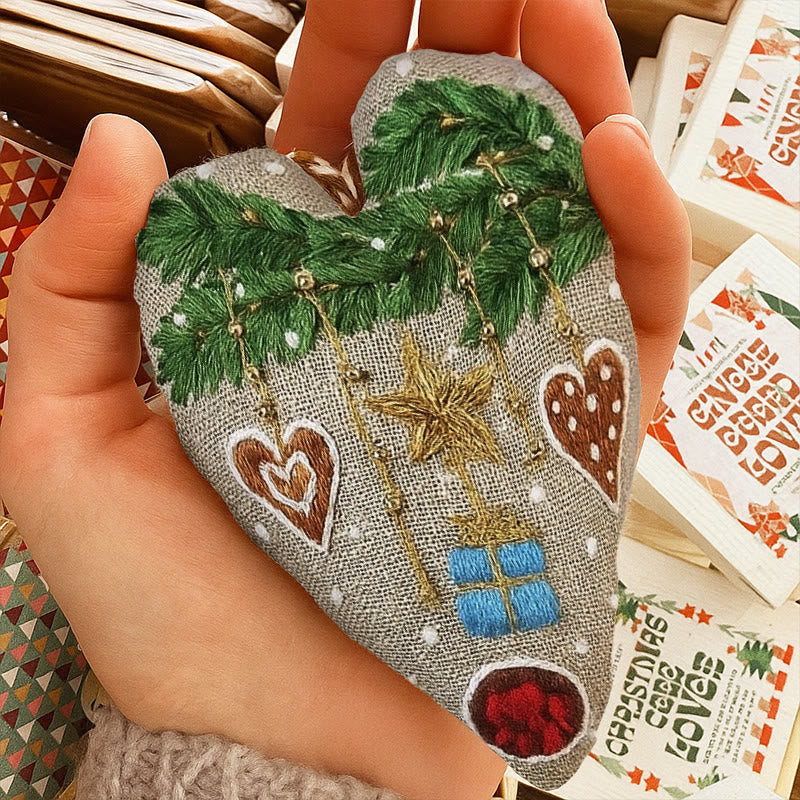 Rubbyoo Heart Embroidery Kit - Christmas Gift | Christmas Heart Stitch | Diy Holiday Collection - image 8