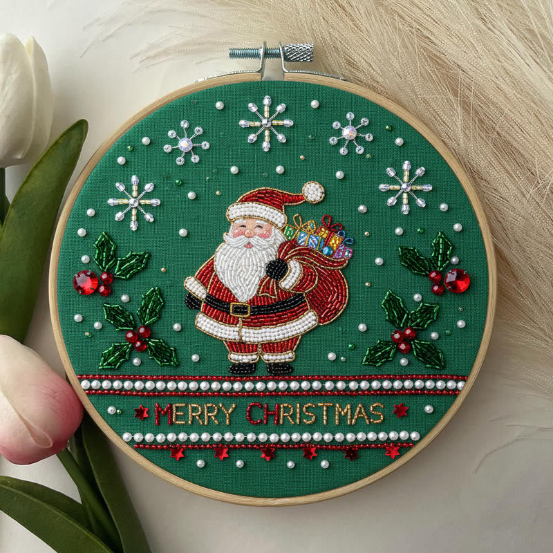 Rubbyoo Bead Embroidery Kit - Santa Claus | Christmas Handmade Art | Diy Holiday Ornament  - image 5