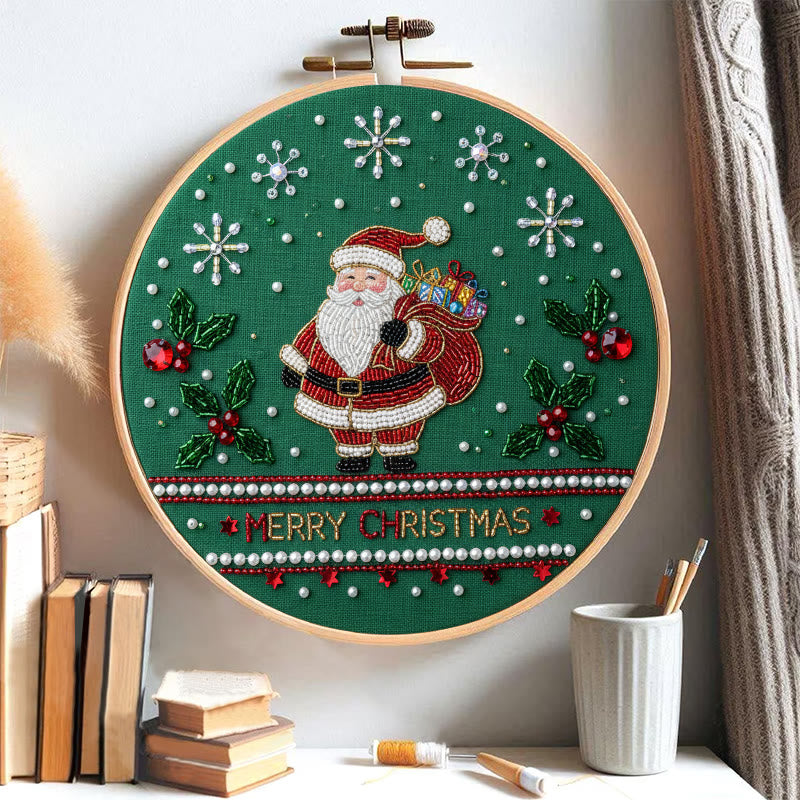 Rubbyoo Bead Embroidery Kit - Santa Claus | Christmas Handmade Art | Diy Holiday Ornament  - image 4