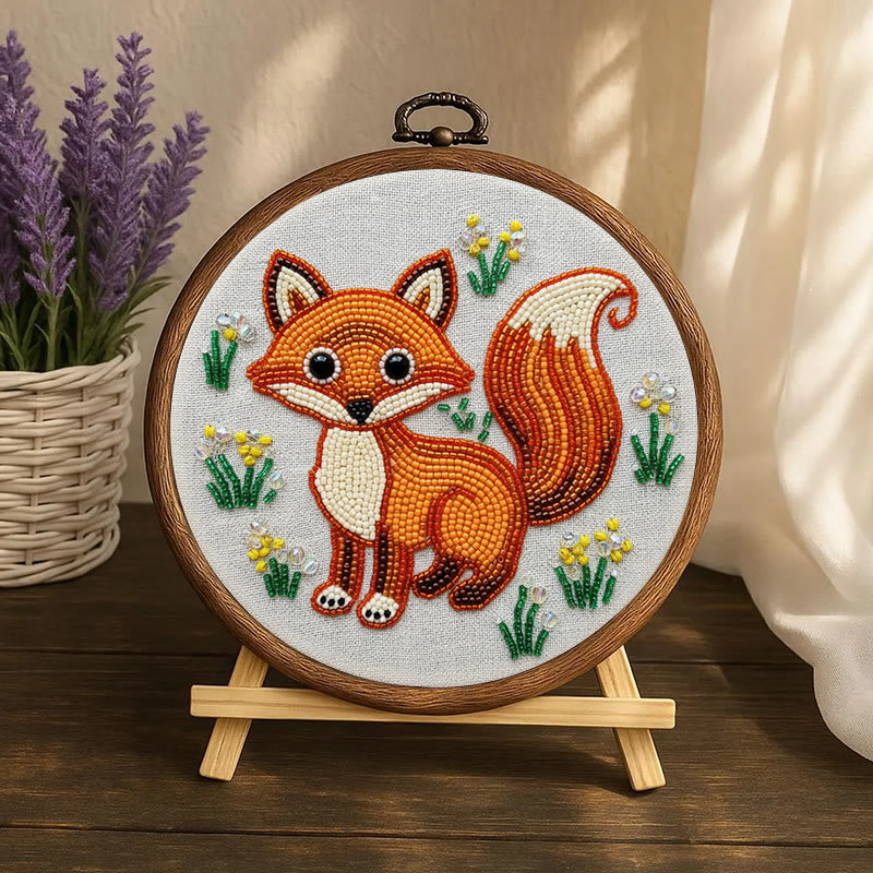 Rubbyoo Bead Embroidery Kit - Little Fox | Diy Animal Handicraft | Unique Decorative Art - image 7