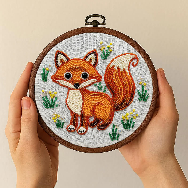 Rubbyoo Bead Embroidery Kit - Little Fox | Diy Animal Handicraft | Unique Decorative Art - image 10
